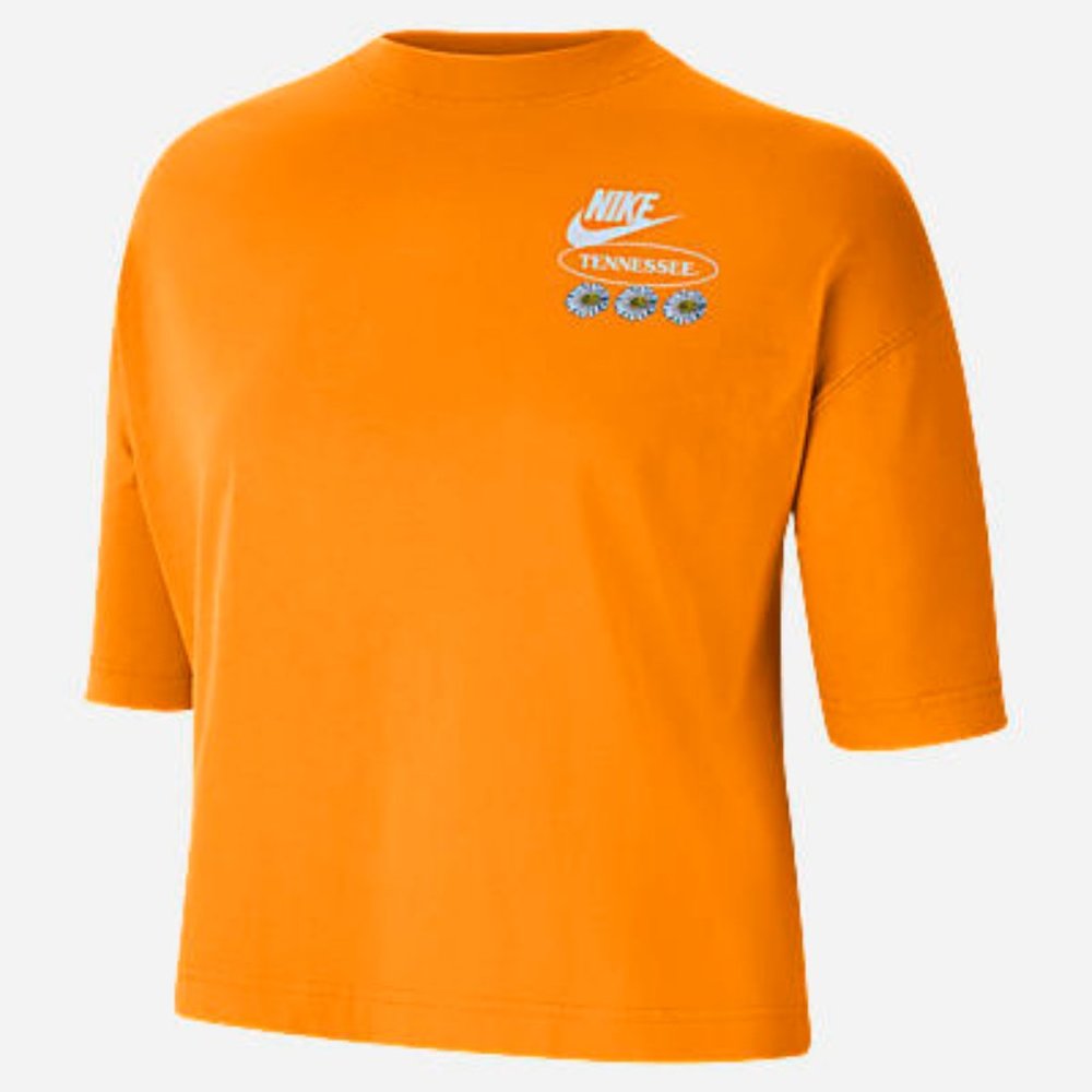 Women's University of Tennessee Boxy Loose Fit Short T-Shirt Orange Size Small